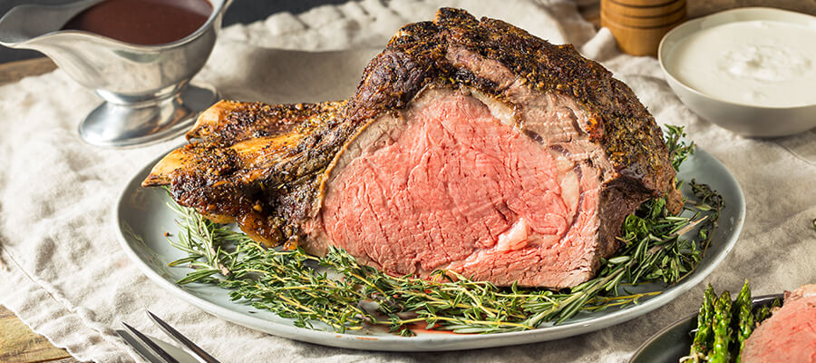 Rib Roast with Herb Gravy