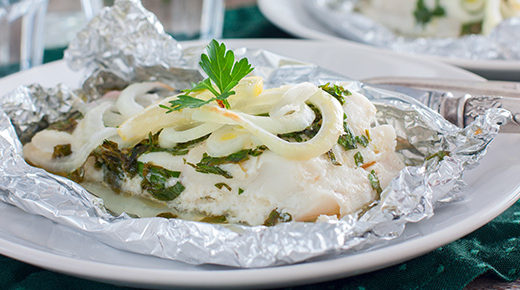 Cod Grilled in Foil