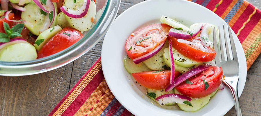Tomato, Onion and Cucumber Salad