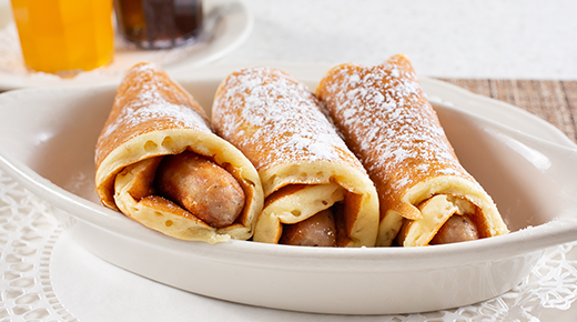 Pancake and Chicken Sausage Dippers