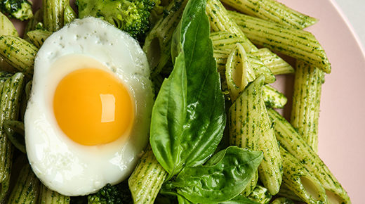 Pesto Pasta with Egg