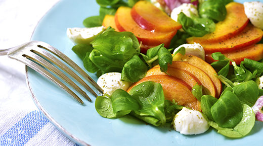 Nectarine Mozzarella Avocado Fruit Salad
