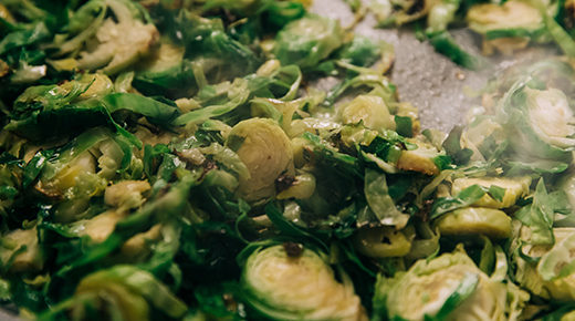 Brussels Sprouts and Onions