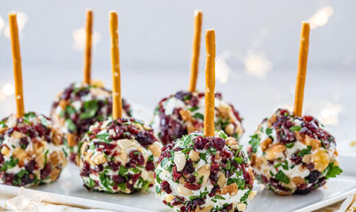 Cranberry Pecan Goat Cheese Truffles