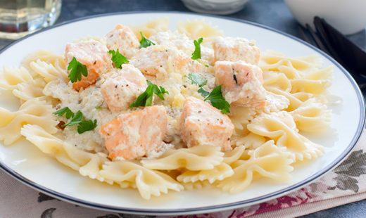 Creamy Lemon Salmon Pasta