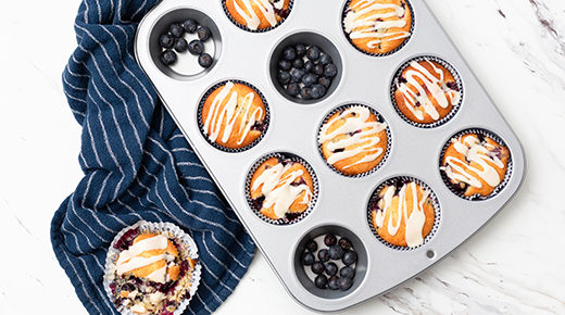 Greek Yogurt Lemon Blueberry Muffins