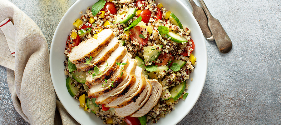 Chicken and Cucumber Tabbouleh Salad
