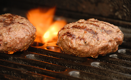 Hamburger on Grill