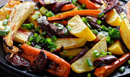 Honey Roasted Root Vegetables with Apple