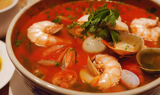 Mussels, Clams and Shrimp in Spicy Broth-New