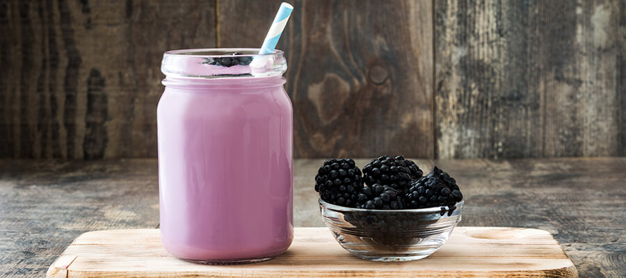 Pineapple Blackberry Basil Smoothie