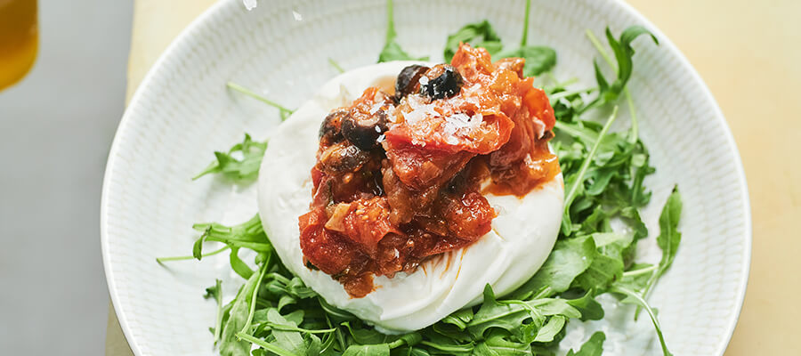 Burrata with Tomato and Fig