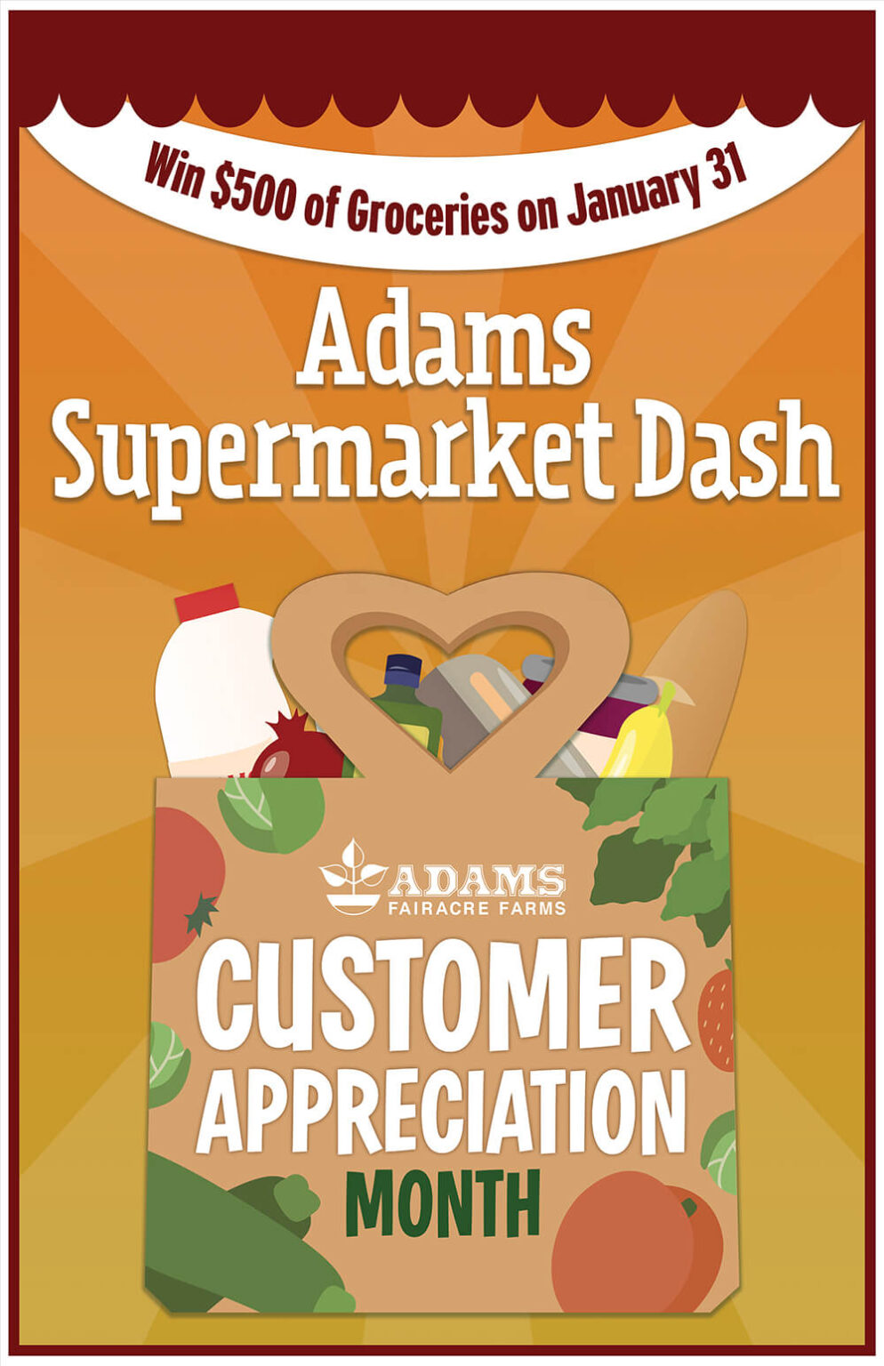 Adams Supermarket Dash 2025 Adams Fairacre Farms