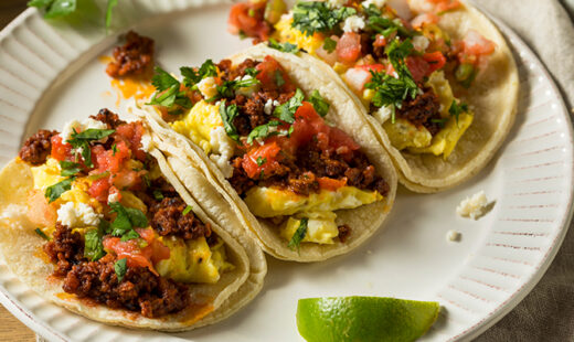 Sausage & Cheese Breakfast Tacos